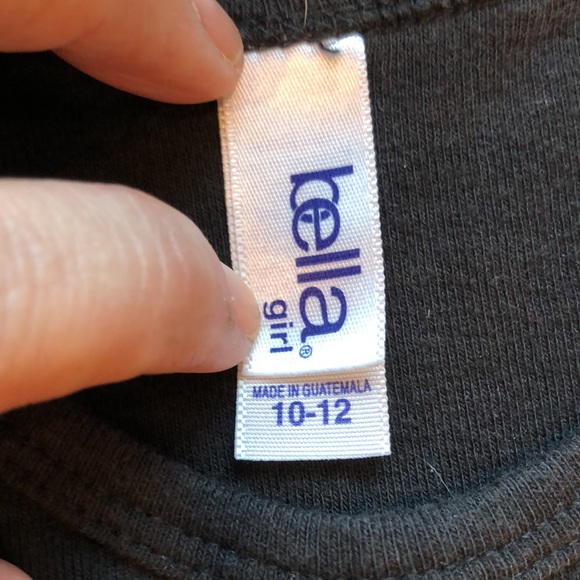 Bella girl black cap sleeve tee with Cooperstown and baseball in sparkly gems - Picture 2 of 7